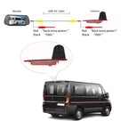 PZ477 Car Waterproof 170 Degree Brake Light View Camera + 7 inch Rearview Monitor for Ford Transit Custom, PZ477 + 7 inch Rearview Monitor
