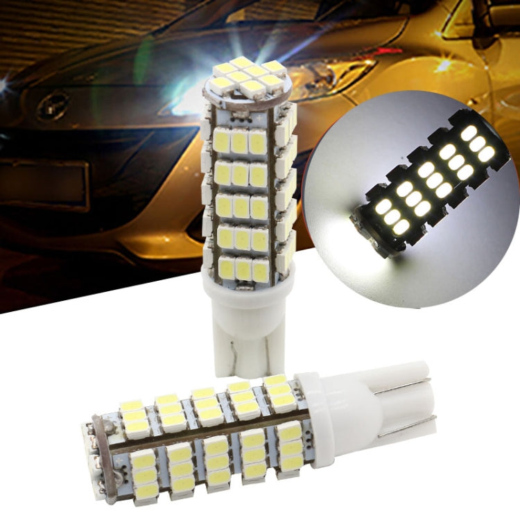 10 PCS T10 DC12V / 1.5W / 6500K / 75LM Car Clearance Lights Reading Lamp with 68LEDs SMD-3020 Lamp Beads, T10 DC12V / 1.5W / 6500K