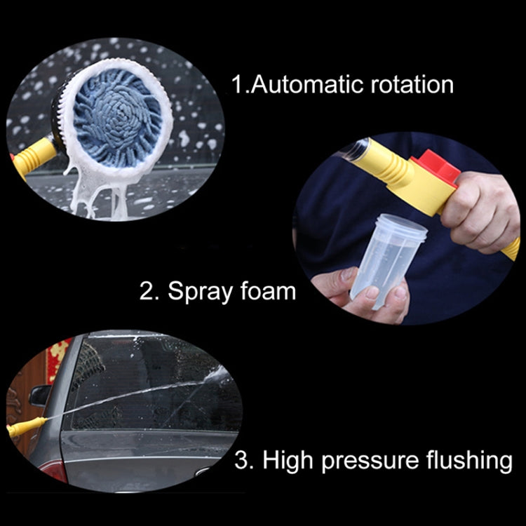 Car Cleaning Tools Chenille Automatic Rotating Car Wash Brush, Style: Water Brush + 5m Water Pipe, Style: Water Brush + 5m Water Pipe