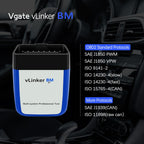 Vgate VLINKER BM V2.2 Bluetooth 3.0 Android Phone Car OBD Fault Diagnosis Detector, BM V2.2 Bluetooth 3.0
