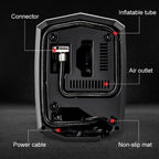 Car 12V Portable Inflatable Cylinder Pedal Digital Display Air Pump with Light, Digital Display