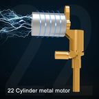 Car 12V Portable Inflatable Cylinder Pedal Digital Display Air Pump with Light, Digital Display
