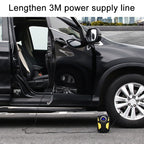 Car 12V Portable Inflatable Cylinder Pedal Digital Display Air Pump with Light, Digital Display