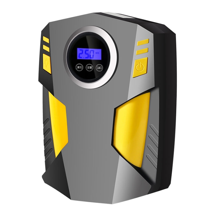 Car 12V Portable Inflatable Cylinder Pedal Digital Display Air Pump with Light & Tool Box, Digital Display with Tool Box