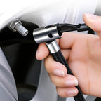 Car 12V Portable Inflatable Cylinder Pedal Digital Display Air Pump with Light & Tool Box, Digital Display with Tool Box