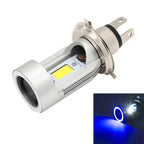 H4 DC12-80V / 20W / 6000K / 2000LM Motorcycle Headlight with Angel Eyes, H4, H4 (Blue), H4 (Red)