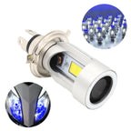 H4 DC12-80V / 20W / 6000K / 2000LM Motorcycle Headlight with Angel Eyes, H4, H4 (Blue), H4 (Red)