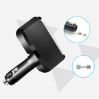 SHUNWEI SD-1909 80W 0.8A Car 2 in 1 USB Charger 90 Degree Free Rotation Cigarette Lighter, SD-1909 (Black), SD-1909