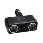 SHUNWEI SD-1925 120W 3A Car 2 in 1 Dual USB Charger 90 Degree Free Rotation Cigarette Lighter, SD-1925 (Black), SD-1925