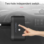 SHUNWEI SD-1925 120W 3A Car 2 in 1 Dual USB Charger 90 Degree Free Rotation Cigarette Lighter, SD-1925 (Black), SD-1925