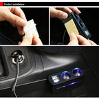 SHUNWEI SD-1928A 80W 3A Car 2 in 1 Dual USB Charger Cigarette Lighter, SD-1928A