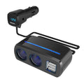 SHUNWEI SD-1928C 80W 3.1A Car 2 in 1 Dual USB Charger Cigarette Lighter with Voltage Detection, SD-1928C