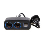 SHUNWEI SD-1928C 80W 3.1A Car 2 in 1 Dual USB Charger Cigarette Lighter with Voltage Detection, SD-1928C