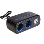 SHUNWEI SD-1928C 80W 3.1A Car 2 in 1 Dual USB Charger Cigarette Lighter with Voltage Detection, SD-1928C