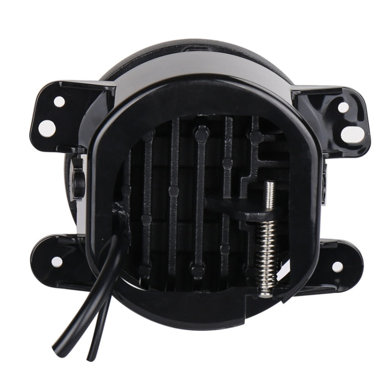 2 PCS DC12V-30V / 30W / 3A / 1440LM 12LEDs  4 inch Car LED Colorful Fog Light, Style: Black Background, Style: Black Background(White Light), Style: Black Background(Yellow Light)