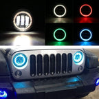 2 PCS DC12V-30V / 30W / 3A / 1440LM 12LEDs  4 inch Car LED Colorful Fog Light, Style: Black Background, Style: Black Background(White Light), Style: Black Background(Yellow Light)
