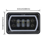 5 inch 30W DC 10-30V 7200LM IP67 Car LED Turn Signal / Headlight, with Angel Eyes, 5 inch with Angel Eyes