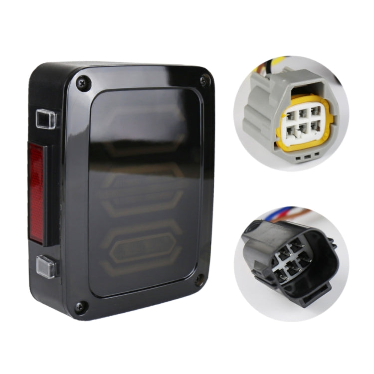 1 Pair 15W DC 12V IP67 4 in 1 Car LED Tail Lights / Driving Lights / Brake Lights/Turn Reverse, US Version, 1 Pair US Version