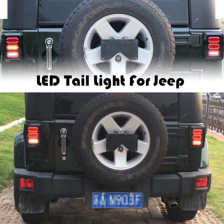 1 Pair 15W DC 12V IP67 4 in 1 Car LED Tail Lights / Driving Lights / Brake Lights/Turn Reverse, US Version, 1 Pair US Version