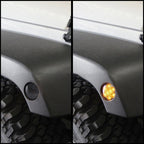 2 PCS 8W DC 12V Car SUV Refit LED Wheel Eyebrow Turn Signal for Jeep Wrangler JK 07-17, Specification: Butt Assembly with Aperture, Specification: Butt Assembly with Aperture
