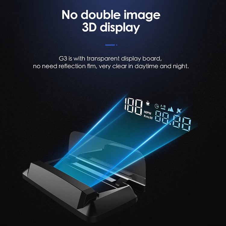 H400G Car 3.5 inch GPS Mode HUD Head-up Display Support Speed / Time / Distance Display, H400G