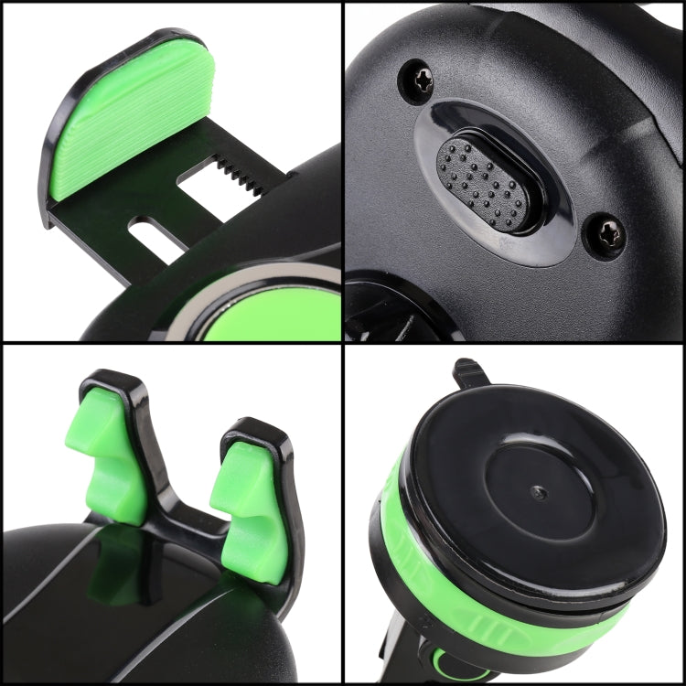 ZP-X0466 Car 360 Degree Rotating Telescopic Folding Round Suction Cup Mobile Phone Holder, ZP-X0466 (Green), ZP-X0466 (Grey)