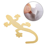Gecko Shape Metal Car Luminous Decorative Sticker, Gold, Silver