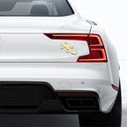 Gecko Shape Metal Car Luminous Decorative Sticker, Gold, Silver