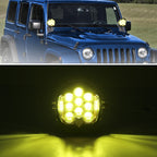 OL-1950Y 5 inch DC12V-30V 5000LM 6500K 50W Car LED Light on Three Sides Headlight for Jeep Wrangler (Gold Light), OL-1950Y