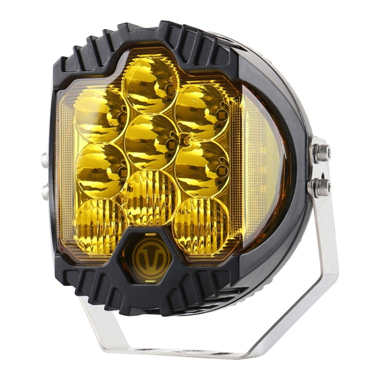 OL-1950Y 7 inch DC12V-30V 8000LM 6500K 90W Car LED Light on Three Sides Headlight for Jeep Wrangler (Gold Light), OL-1950Y 7 inch
