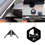 2 PCS Car Carbon Fiber Front Triangle Decorative Sticker for Infiniti FX 2009-2013/QX70 2014-, Left and Right Drive Universal, Front Triangle