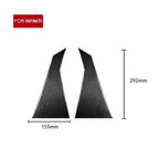 2 PCS Car Carbon Fiber Rear A Pillar Decorative Sticker for Infiniti FX 2009-2013/QX70 2014-, Left and Right Drive Universal, Rear A Pillar