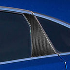 2 PCS Car Carbon Fiber Rear A Pillar Decorative Sticker for Infiniti FX 2009-2013/QX70 2014-, Left and Right Drive Universal, Rear A Pillar