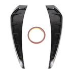 2 PCS Car Soft Silicone Decorative Sticker Outside Sticker, Bright Black, Bright Black