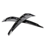 2 PCS Car Soft Silicone Decorative Sticker Outside Sticker, Bright Black, Bright Black