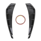2 PCS Car Soft Silicone Decorative Sticker Outside Sticker, Carbon Fiber Texture, Carbon Fiber Texture