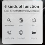 C14 Multifunctional Car Dual QC3.0+PD18W USB Charger Bluetooth FM Transmitter with Atmosphere Light, C14