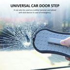 Multi-functional Car Door Sill Step Pedals Pads with Safety Hammer, Pedals Pads with Safety Hammer (Black), Pedals Pads with Safety Hammer (Green), Pedals Pads with Safety Hammer (Red), Pedals Pads with Safety Hammer (Silver)