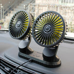 F404 Car Center Console USB Dual-head Electric Cooling Fan with Aromatherapy, F404