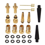 24 in 1 Inflator Adapter French Mouth / US Mouth / UK Mouth Inflation Needle Adapter, 24 in 1