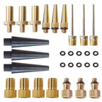 29 in 1 Inflator Adapter French Mouth / US Mouth / UK Mouth Inflation Needle Adapter, 29 in 1