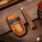 Hallmo Car Cowhide Leather Key Protective Cover Key Case for BYD, For BYD