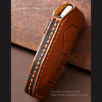 Hallmo Car Cowhide Leather Key Protective Cover Key Case for BYD, For BYD