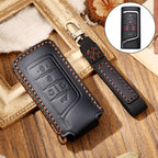 Hallmo Car Cowhide Leather Key Protective Cover Key Case for Trumpchi GS4 2021 C Style, For Trumpchi GS4 2021 C Style