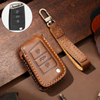 Hallmo Car Cowhide Leather Key Protective Cover Key Case for Volkswagen Lavida B Style, For Volkswagen Lavida BStyle, For Volkswagen Lavida B Style
