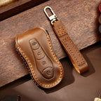 Hallmo Car Cowhide Leather Key Protective Cover Key Case for Geely Emgrand A Style, For Geely Emgrand A Style