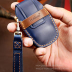 Hallmo Car Cowhide Leather Key Protective Cover Key Case for Geely Emgrand C Style, For Geely Emgrand C Style
