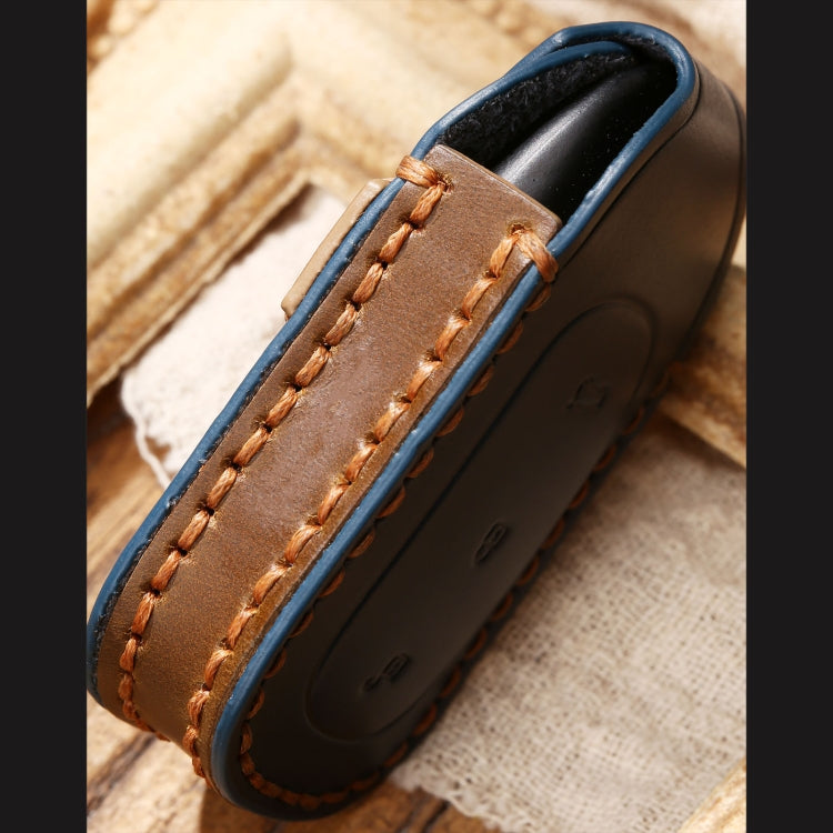 Hallmo Car Cowhide Leather Key Protective Cover Key Case for LEADING IDEAL One, For LEADING IDEAL One