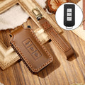 Hallmo Car Cowhide Leather Key Protective Cover Key Case for Mitsubishi Outlander, For Mitsubishi Outlander