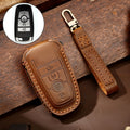Hallmo Car Cowhide Leather Key Protective Cover Key Case for Ford Focus C Style, For Ford Focus C Style